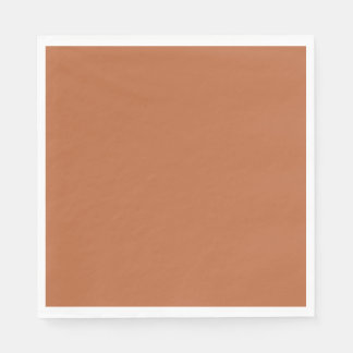 Plain color pastel burnt orange napkins