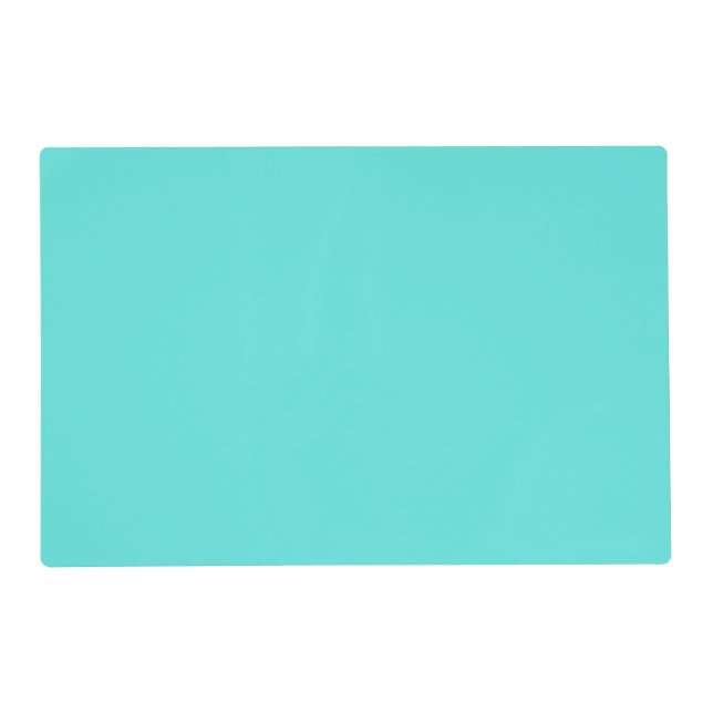 Plain color sea glass turquoise placemat (Front)