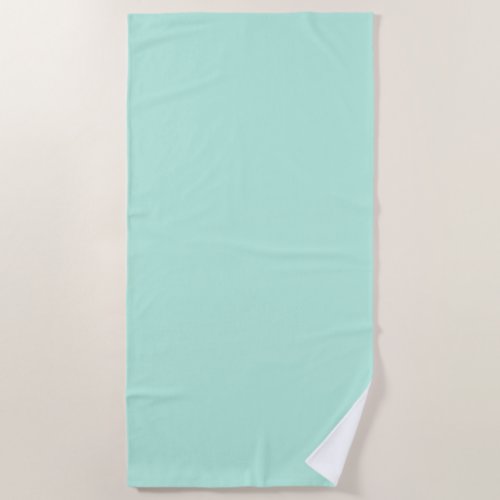 Plain color seafoam pale turquoise mint beach towel