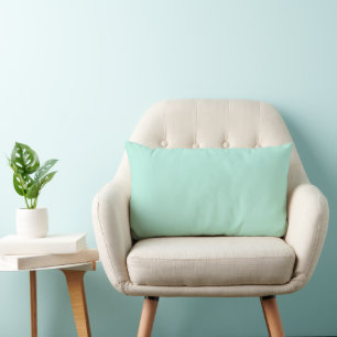 Plain color seafoam pale turquoise mint lumbar pillow