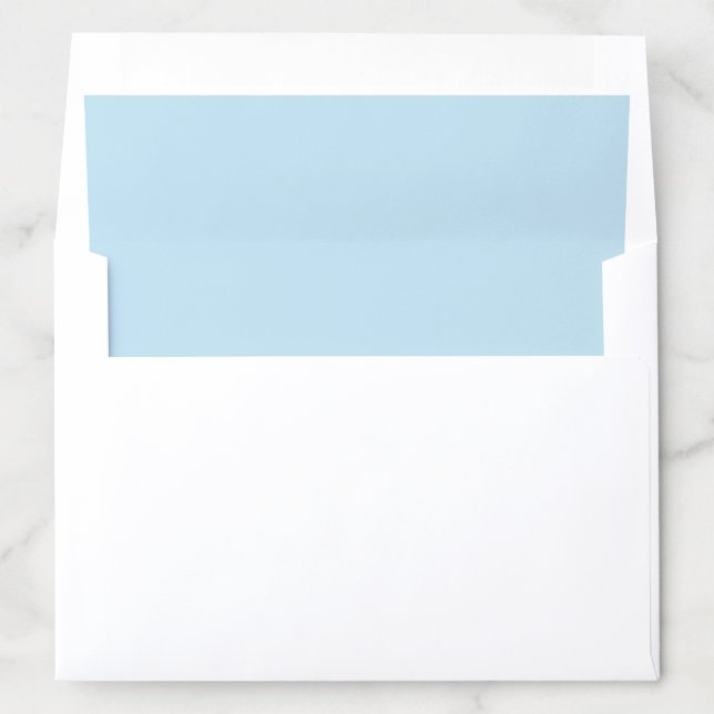Plain color solid cloudy light blue envelope liner (In Envelope)