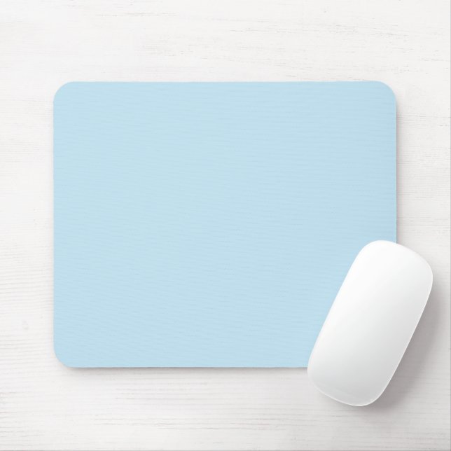 Plain color solid cloudy light blue mouse pad (With Mouse)