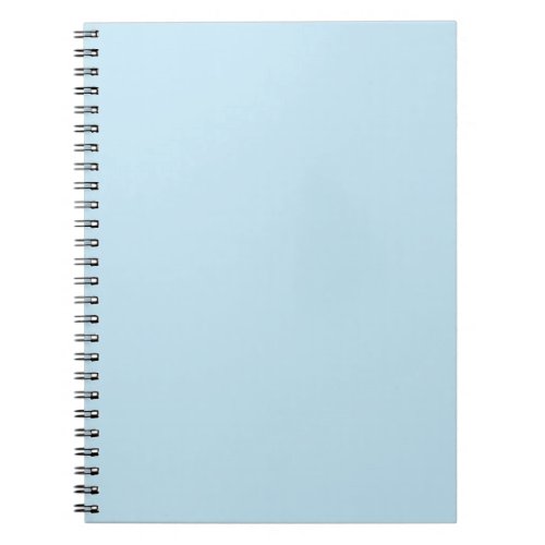 Plain color solid cloudy light blue notebook