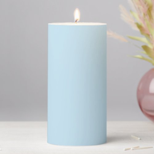 Plain color solid cloudy light blue pillar candle