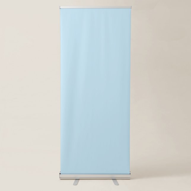 Plain color solid cloudy light blue retractable banner (Front)