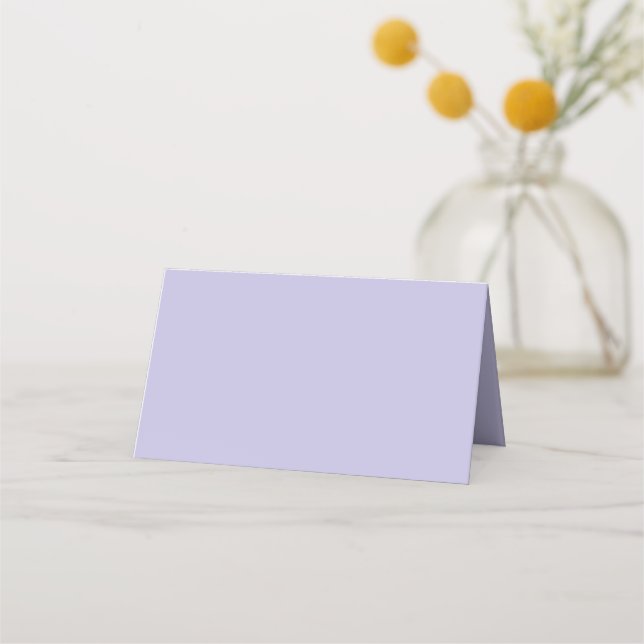 Plain color solid heather pastel purple place card (Front)