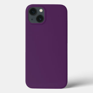 Plain color solid midnight dark purple iPhone 13 case