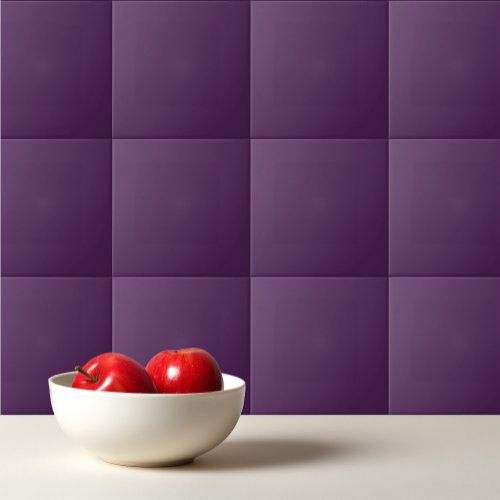 Plain color solid midnight dark purple ceramic tile
