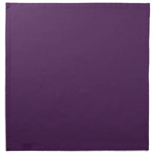 Plain color solid midnight dark purple cloth napkin