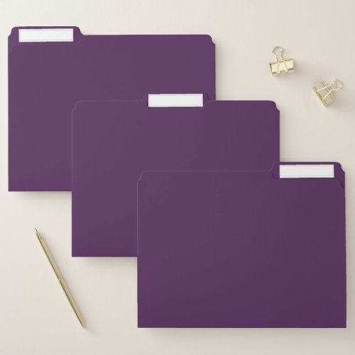 Plain color solid midnight dark purple file folder