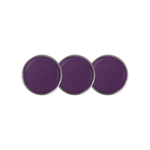 Plain color solid midnight dark purple golf ball marker