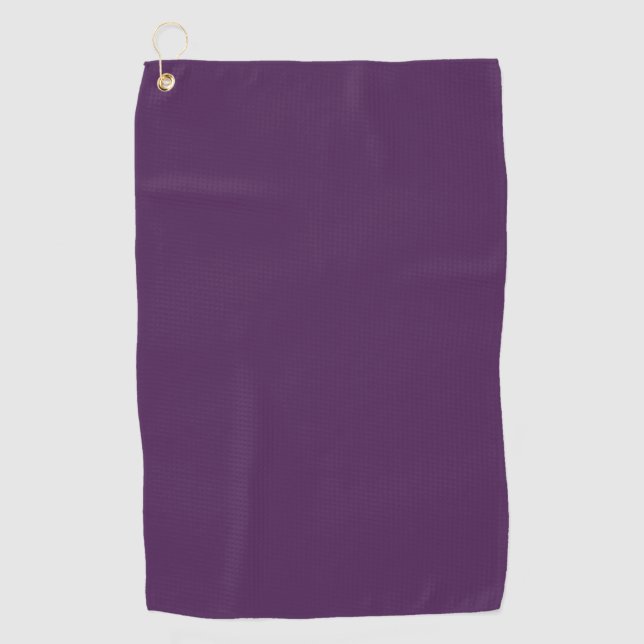 Plain color solid midnight dark purple golf towel (Front)