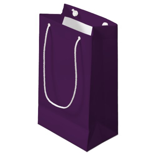 Plain color solid midnight dark purple small gift bag