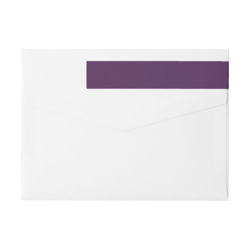 Plain color solid midnight dark purple wrap around label