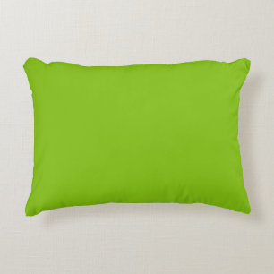 Plain color solid parrot bright lime green accent pillow
