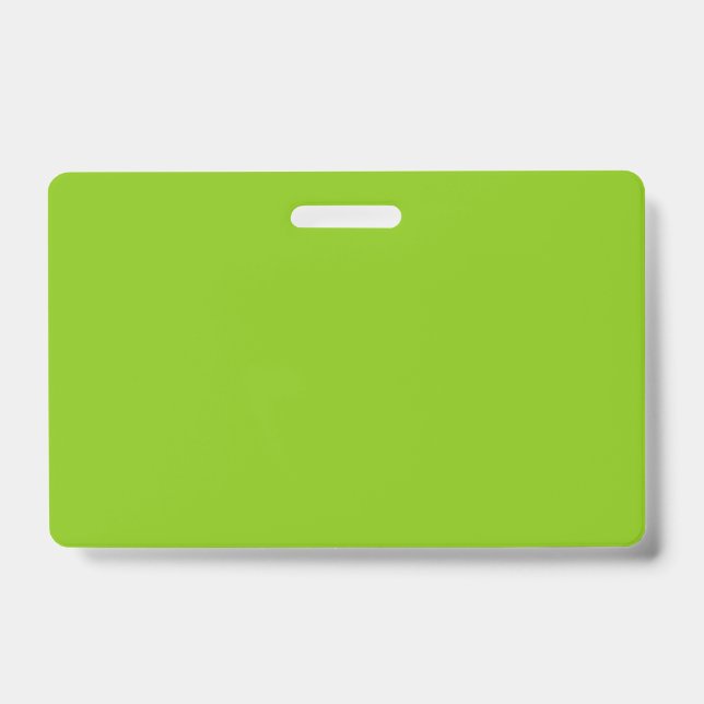 Plain color solid parrot bright lime green badge (Front)