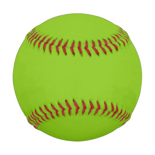 Plain color solid parrot bright lime green baseball