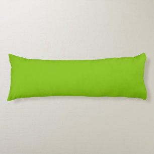 Plain color solid parrot bright lime green body pillow