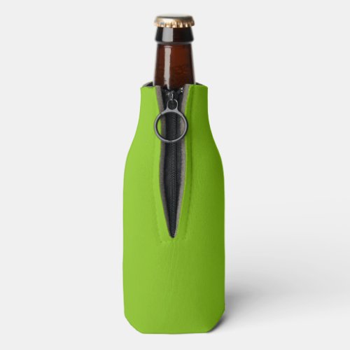 Plain color solid parrot bright lime green bottle cooler