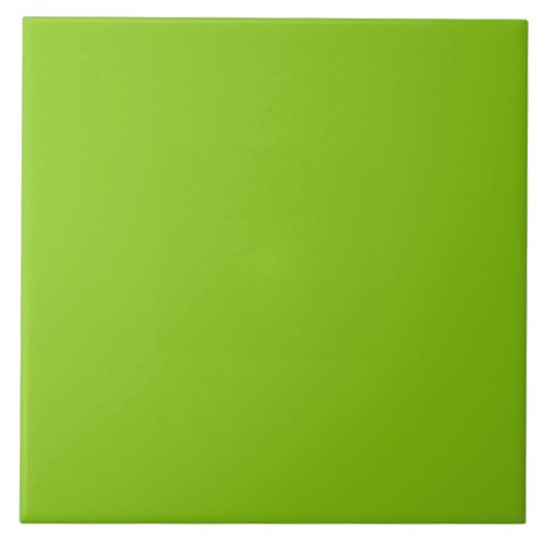 Plain color solid parrot bright lime green ceramic tile