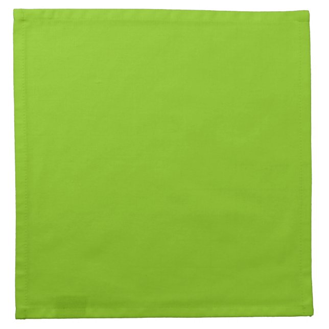 Plain color solid parrot bright lime green cloth napkin (Front)