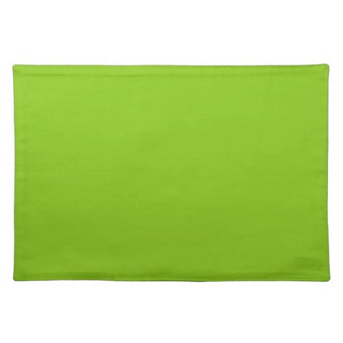 Plain color solid parrot bright lime green cloth placemat