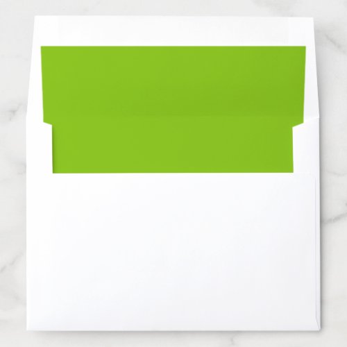 Plain color solid parrot bright lime green envelope liner