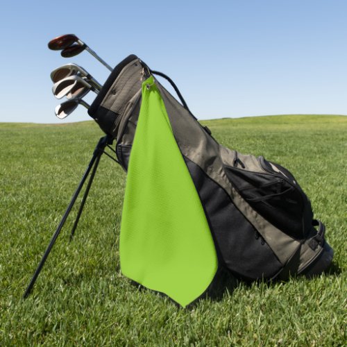 Plain color solid parrot bright lime green golf towel