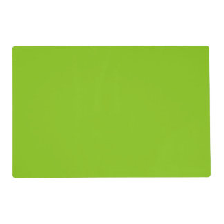 Plain color solid parrot bright lime green placemat