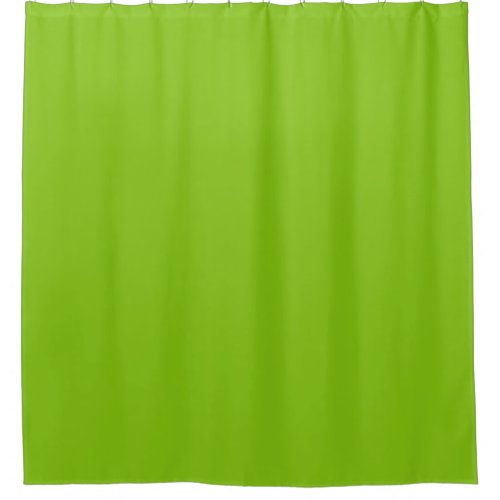 Plain color solid parrot bright lime green shower curtain