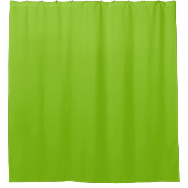 Plain color solid parrot bright lime green shower curtain (Front)