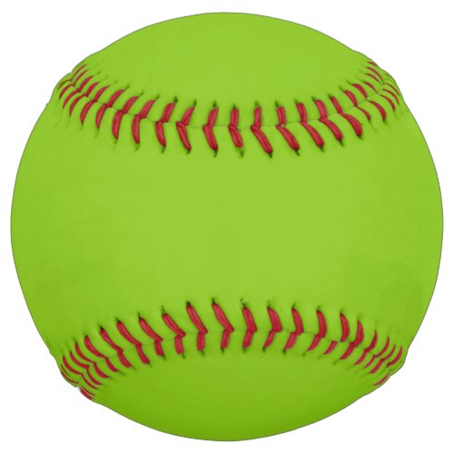 Plain color solid parrot bright lime green softball