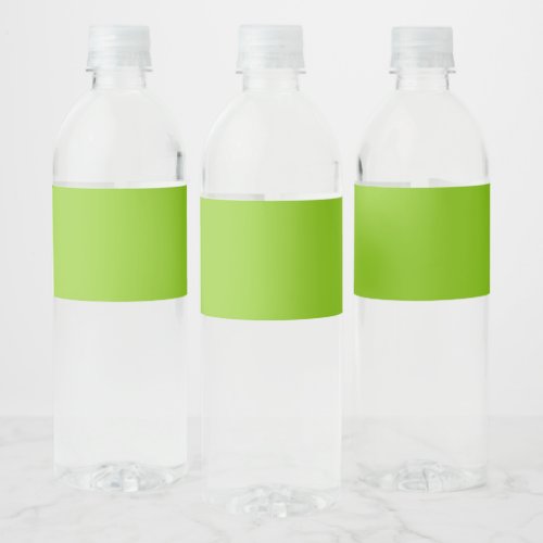 Plain color solid parrot bright lime green water bottle label