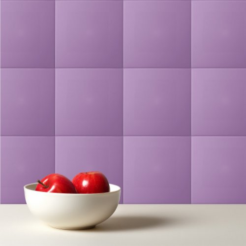 Plain color solid pastel purple African violet Ceramic Tile