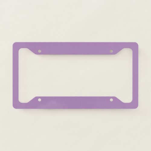 Plain color solid pastel purple African violet License Plate Frame