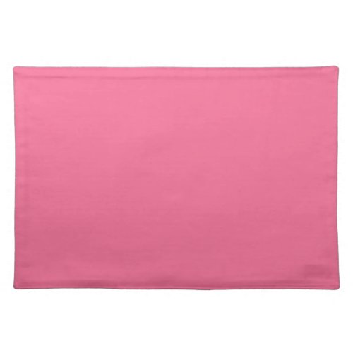 Plain color solid rosy watermelon pink cloth placemat