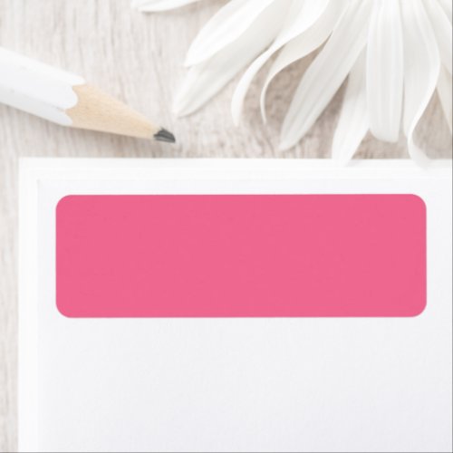 Plain color solid rosy watermelon pink label