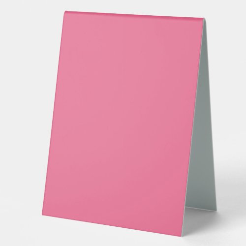 Plain color solid rosy watermelon pink table tent sign
