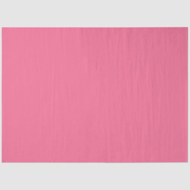 Plain color solid rosy watermelon pink tissue paper (Front)