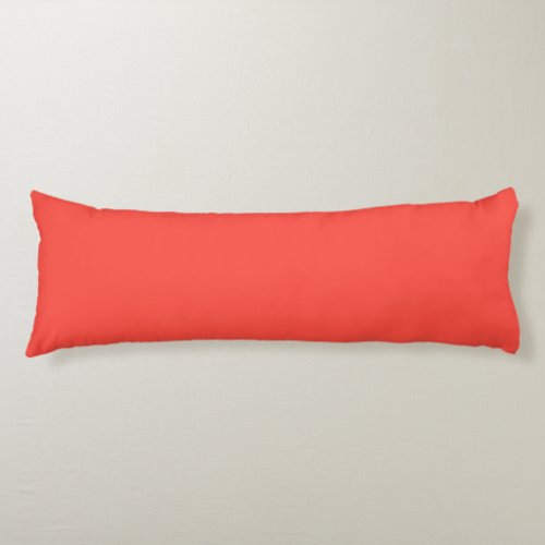 Plain color sunset orange coral red body pillow