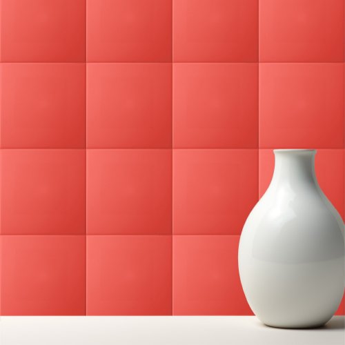 Plain color sunset orange coral red ceramic tile