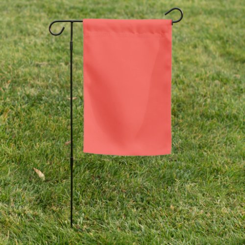 Plain color sunset orange coral red garden flag