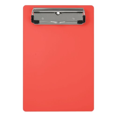 Plain color sunset orange coral red mini clipboard