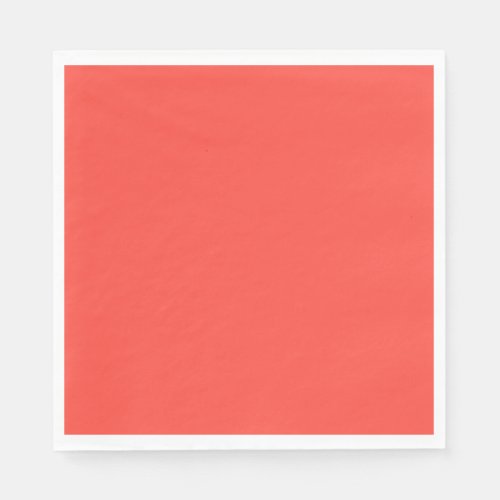 Plain color sunset orange coral red napkins