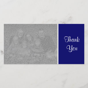 Plain Color - Thank You - Dark Blue Card