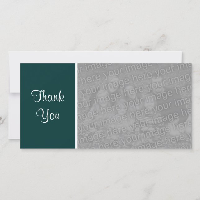 Plain Color - Thank You - Dark Green (Front)