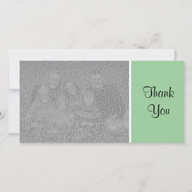 Plain Color - Thank You - Faded Green (Front)