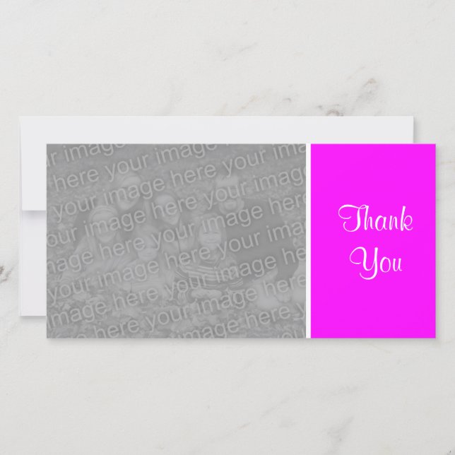 Plain Color - Thank You - Magenta Card (Front)