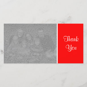 Plain Color - Thank You - Red Card