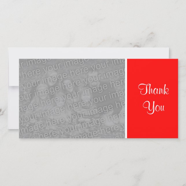 Plain Color - Thank You - Red Card (Front)